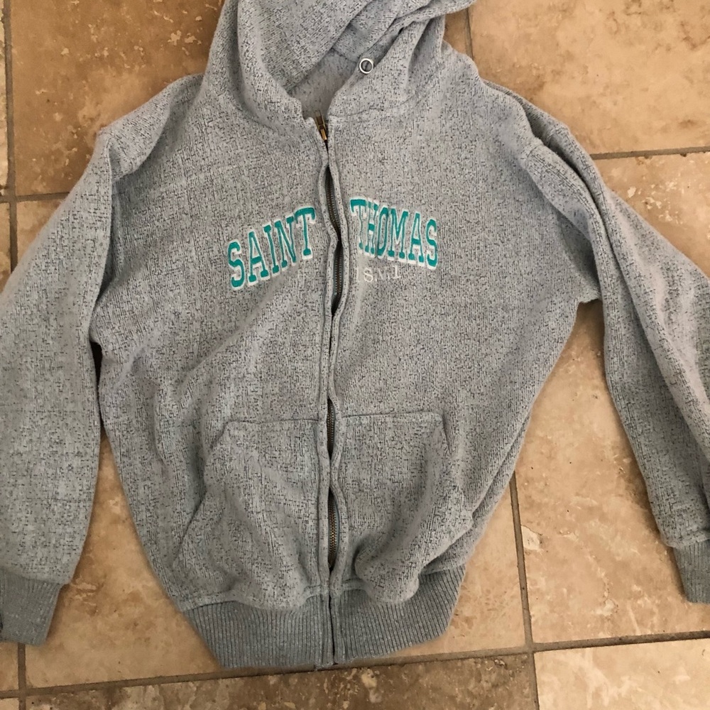 Saint Thomas light blue zip up hoodie